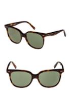 Women's Celine 57mm Square Sunglasses - Blonde Havana/ Green