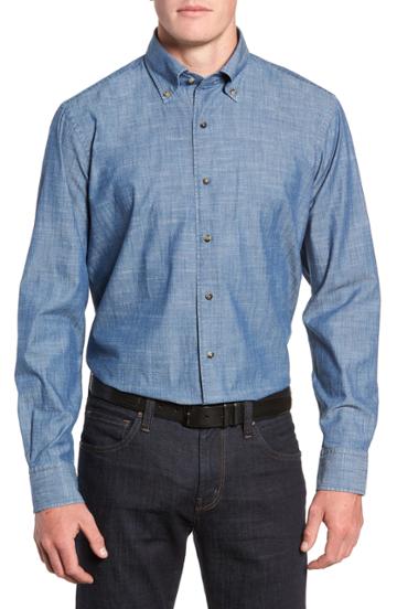 Men's Peter Millar Collection Regular Fit Chambray Sport Shirt - None