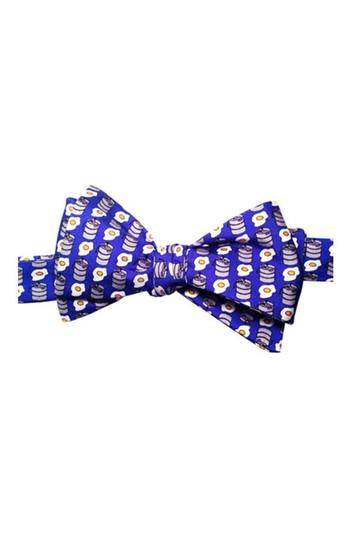 Men's Lazyjack Kegs & Eggs Silk Bow Tie, Size - Blue