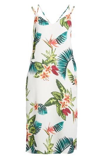 Women's Strappy Floral Print Midi Dress