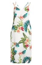 Women's Strappy Floral Print Midi Dress