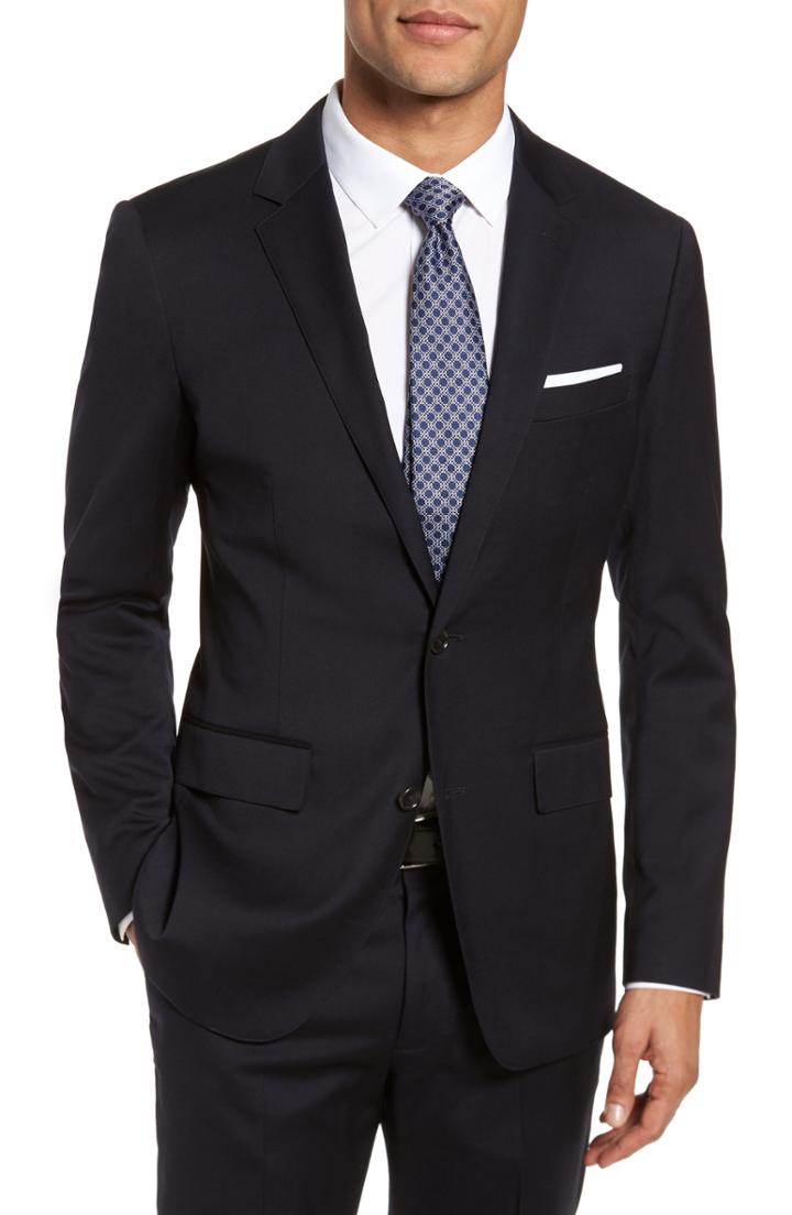 Men's Bonobos Trim Fit Stretch Wool Blazer R - Black