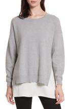 Women's Alice + Olivia Eldridge Side Slit Undershirt Tunic - Grey