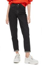 Petite Women's Topshop Mom Jeans W X 28l (fits Like 23w) - Black