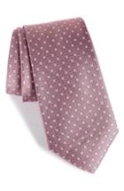 Men's Calibrate Denson Neat Silk Tie, Size - Pink
