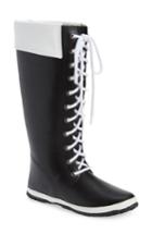 Women's Dav Lace-up Rain Boot M - Black