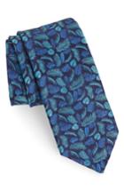 Men's Bonobos Palm Party Print Silk Tie, Size - Blue