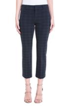 Women's Liverpool Jeans Company Vera Plaid Crop Trousers - Blue