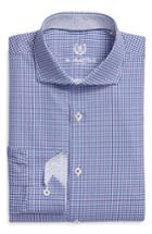 Men's Bugatchi Trim Fit Check Pattern Dress Shirt - Purple