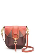 Frye Ilana Colorblock Leather Saddle Bag - Red