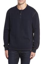 Men's Thaddeus Hans Long Sleeve Henley T-shirt, Size - Blue
