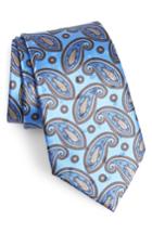 Men's Ermengildo Zegna Paisley Silk Tie, Size - Blue