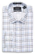 Men's Nordstrom Men's Shop Smartcare(tm) Traditional Fit Check Dress Shirt .5 35 - Blue