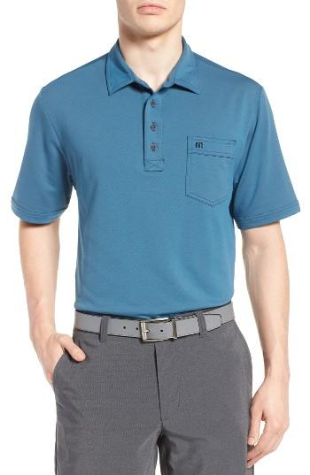 Men's Travis Mathew Rush Pique Polo, Size - Blue