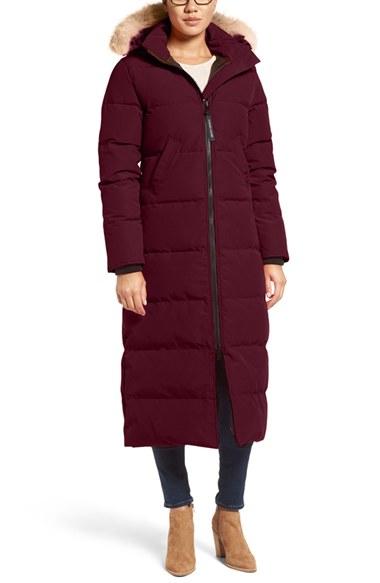 Women's Canada Goose 'mystique' Regular Fit Down Parka With Genuine Coyote Fur Trim - Purple