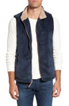 Men's True Grit Double Up Pebble Pile Faux Fur Vest - Blue