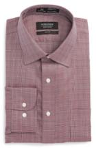 Men's Nordstrom Men's Shop Smartcare(tm) Trim Fit Check Dress Shirt .5 34/35 - Red