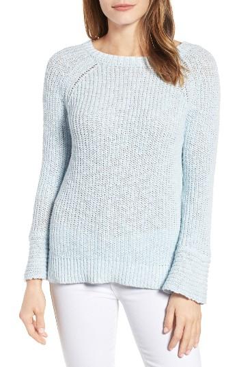 Women's Velvet By Graham & Spencer Cotton & Linen Tie Back Sweater