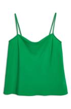 Women's Topshop Cowl Neck Camisole Us (fits Like 2-4) - Green