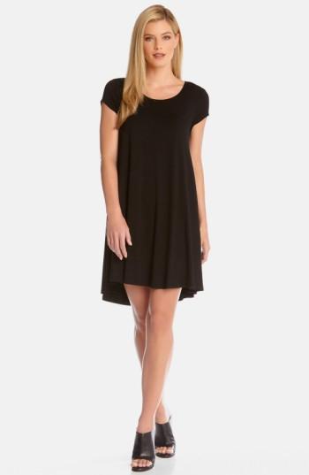 Women's Karen Kane 'maggie' Cap Sleeve Trapeze Dress - Black