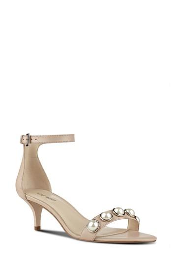 Women's Nine West Lipstick Sandal .5 M - Beige