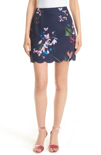 Women's Ted Baker London Staycee Tropical Oasis Miniskirt