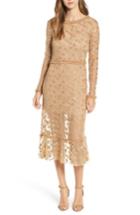 Women's For Love & Lemons Golden Garden Tulle Midi Dress