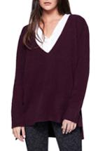 Women's Santuary Delancey V-neck Sweater - Burgundy