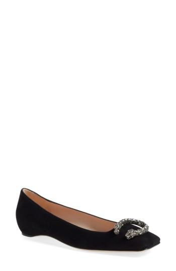 Women's Gucci Dionysus Embellished Square Toe Flat