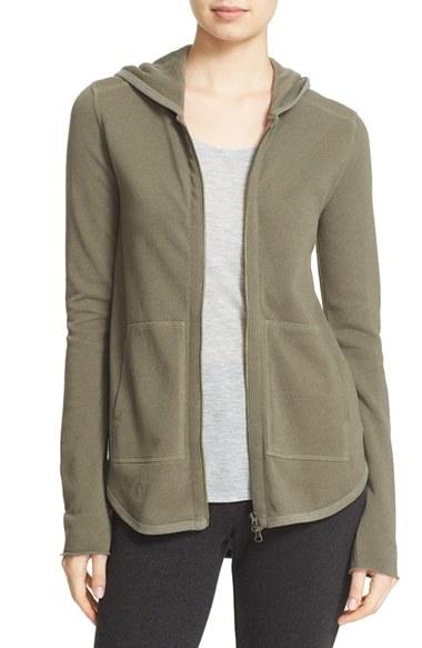 Women's Atm Anthony Thomas Melillo Front Zip Hoodie - Green