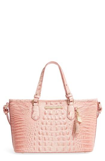Brahmin Melbourne Mini Asher Leather Tote - Pink
