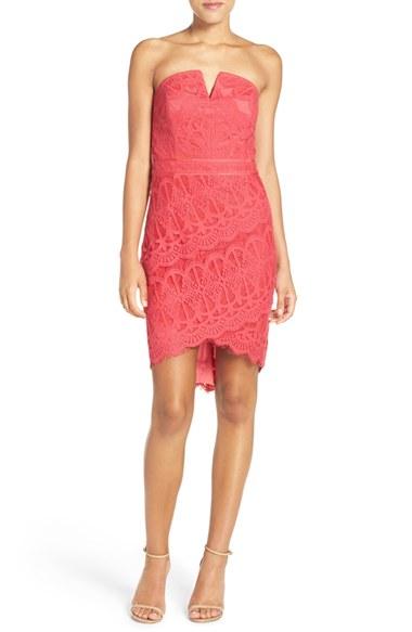 Women's Adelyn Rae Strapless Lace Dress