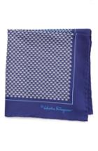 Men's Salvatore Diana Silk Pocket Square, Size - Blue
