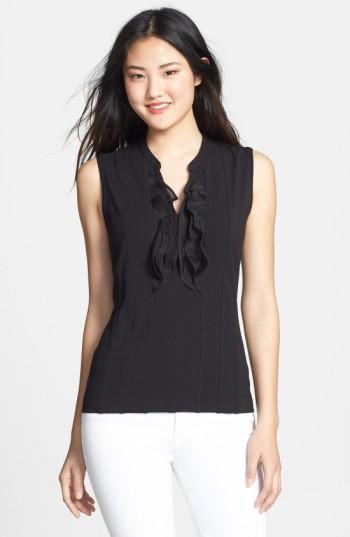 Women's Nic+zoe Ruffled Top - Black