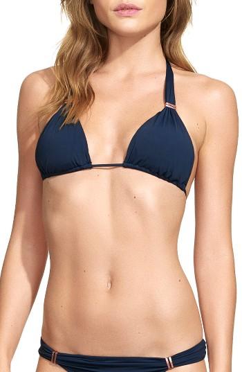 Women's Vix Swimwear Midnight Bia Bikini Top - Blue