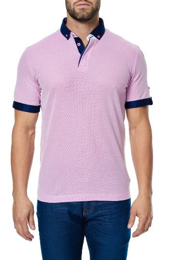 Men's Maceoo Woven Trim Polo (m) - Red