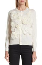 Women's Comme Des Garcons Wool Cardigan - White