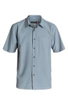 Men's Quiksilver Waterman Collection 'cane Island' Regular Fit Short Sleeve Sport Shirt - Grey