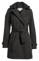 Petite Women's Michael Michael Kors Belted Parka Jacket P - Black