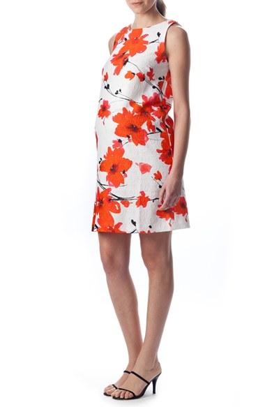 Women's Pietro Brunelli Tevere Embossed Maternity Shift Dress - Red