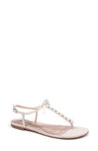 Women's Badgley Mischka Honey Embellished Sandal .5 M - White