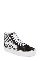 Women's Vans Ua Sk8-hi Platform Checkerboard Sneaker M - Black
