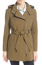 Women's Vince Camuto Belted Asymmetrical Zip Trench Coat