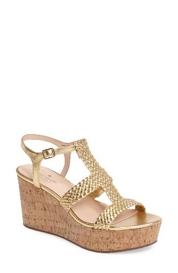 Women's Kate Spade New York Tianna Platform Sandal .5 M - Metallic