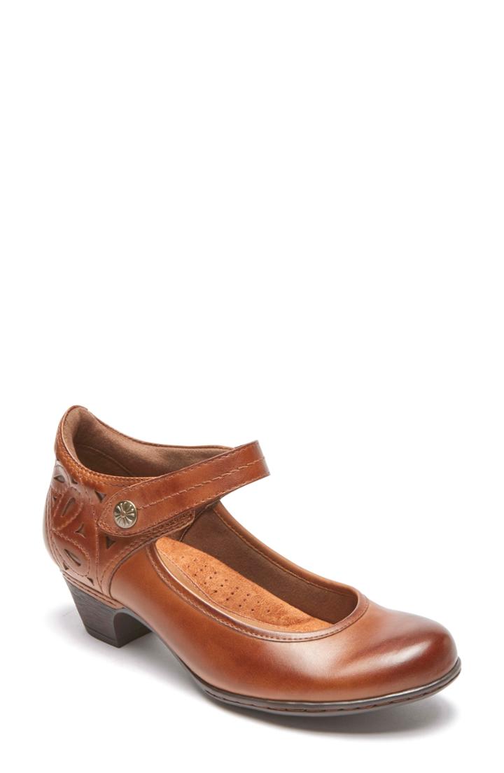 Women's Rockport Cobb Hill Abbott Mary Jane Pump .5 M - Brown