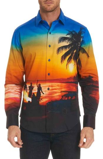 Men's Robert Graham Sunset Chaser Classic Fit Sport Shirt - Blue