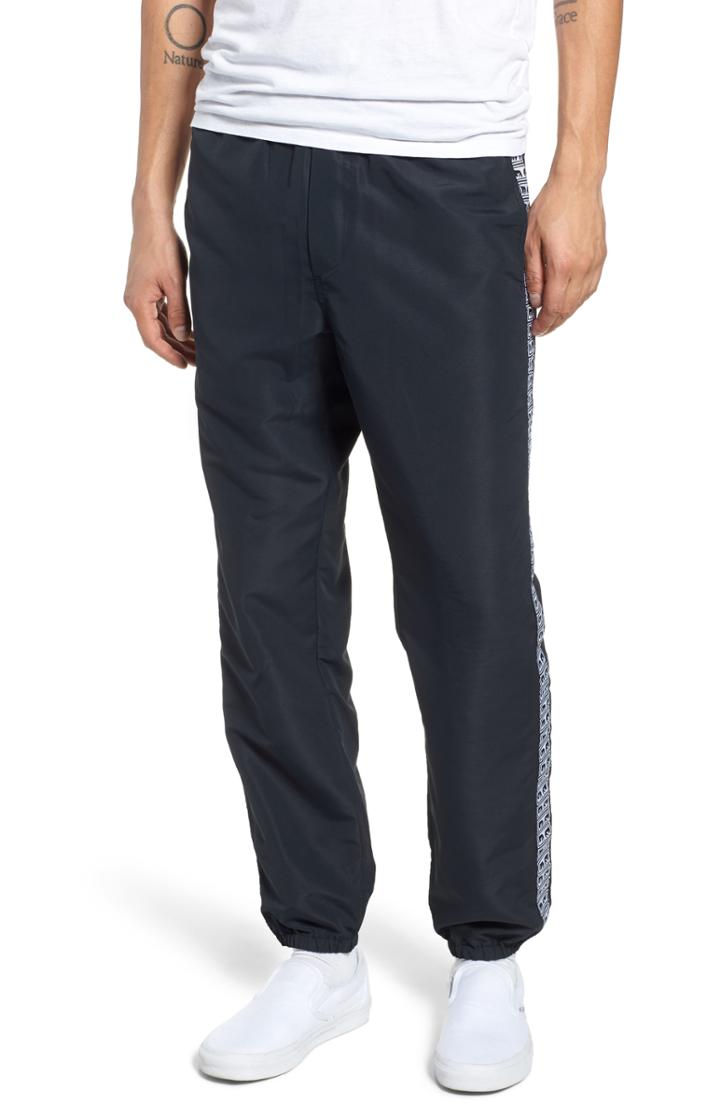 Men's Obey Regular Fit Eyes Taped Track Pants - Black