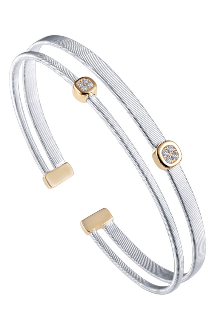 Women's Lafonn Simulated Diamond Two-strand Bangle
