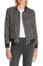 Women's Rebecca Taylor Multi-tweed Bomber Jacket - Black