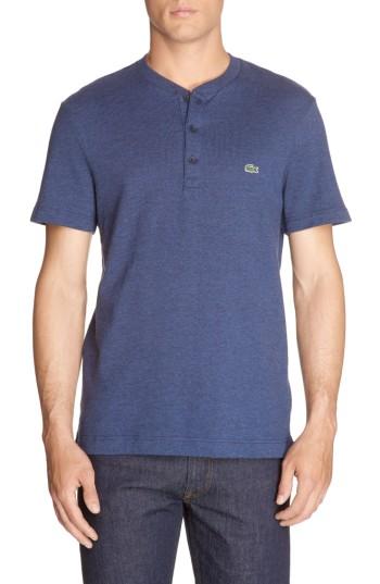 Men's Lacoste Henley T-shirt (m) - Blue